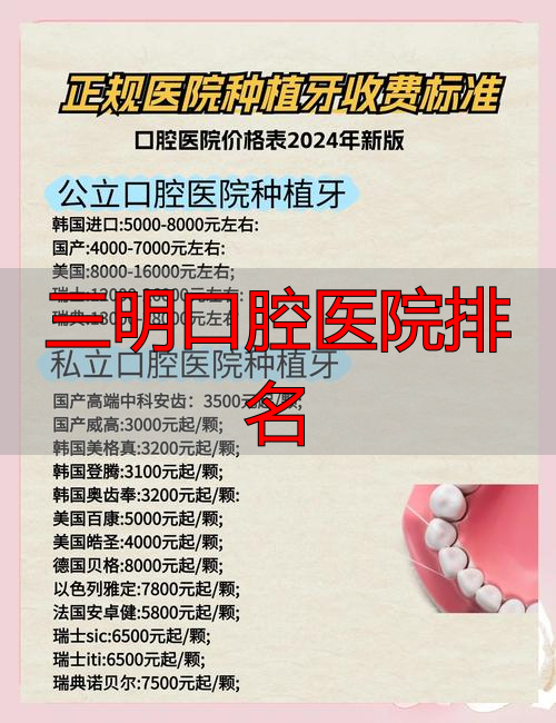 三明口腔医院排名_三明最好的口腔医院_口腔三明排名医院有几家